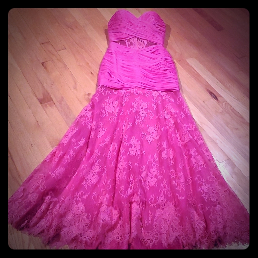 Beautiful Hotpink Strapless Dress